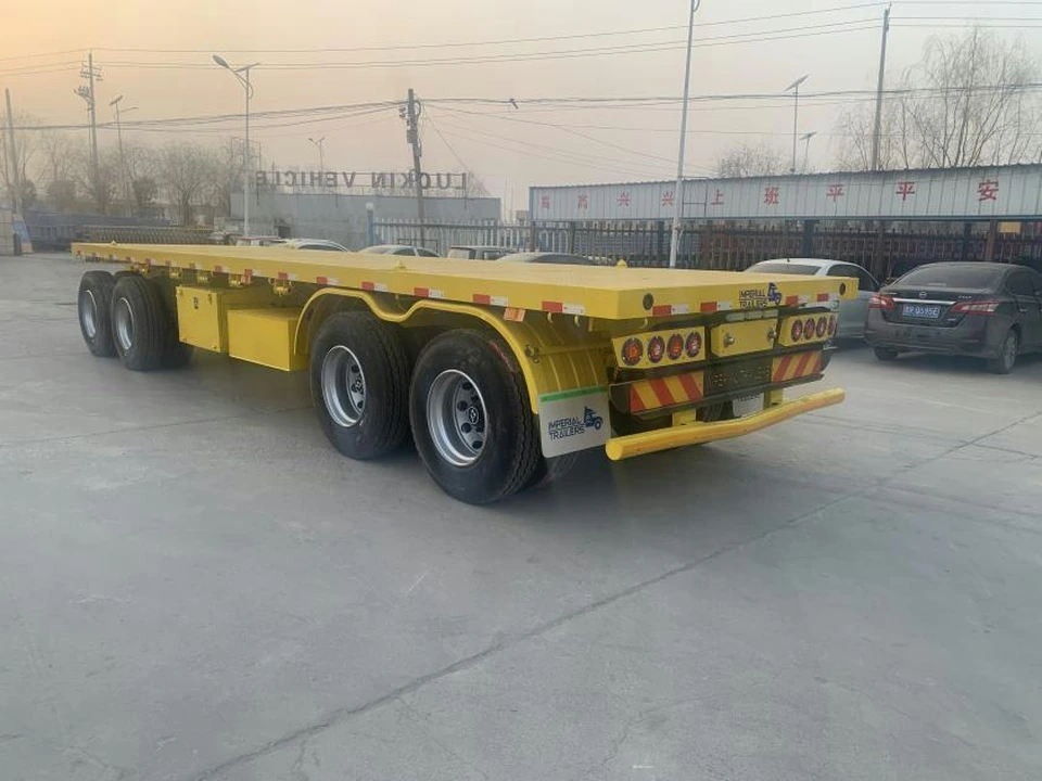 4-Axle Flatbed Drawbar Trailer