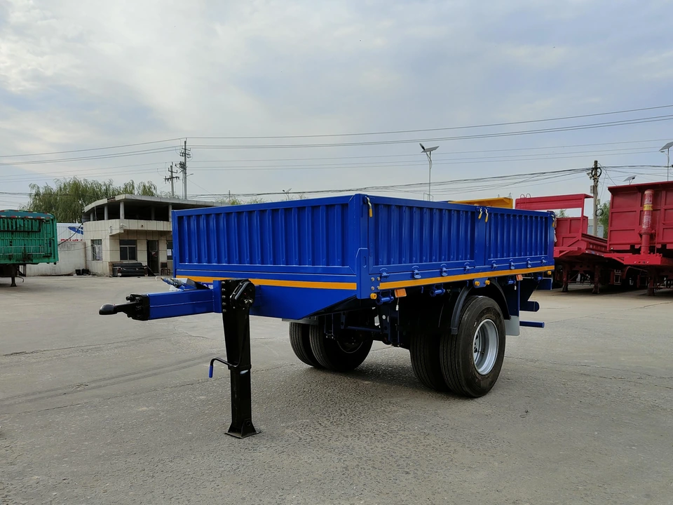 Single-Axle Flatbed / Sideboard Drawbar Trailer